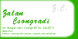 zalan csongradi business card